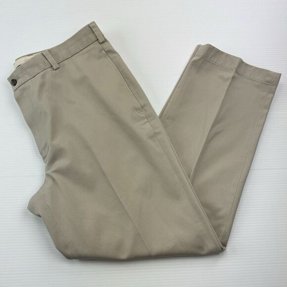 Brooks Brothers Clark Advantage Chino Flat Front Pants Tan Size 36x30 - Picture 3 of 9